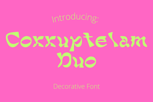 Corruptelam Duo: A Modern Font for Creative Projects