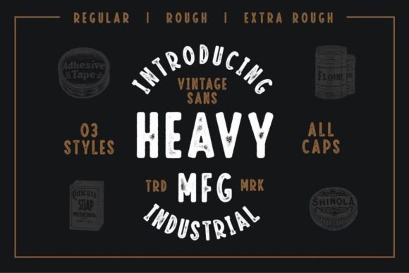 Heavy Mfg: Vintage Sans Serif for Creative Projects