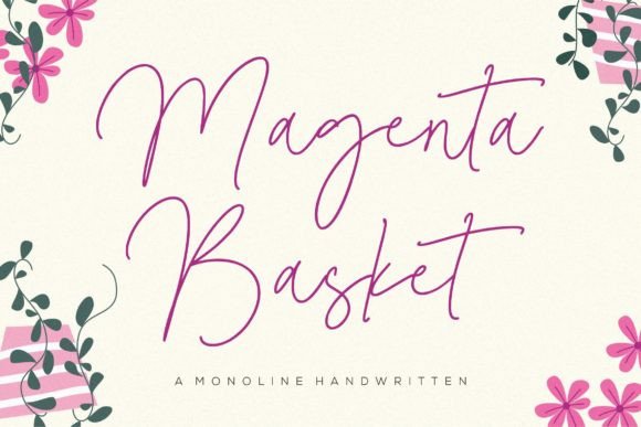 Magenta Basket Font for Business